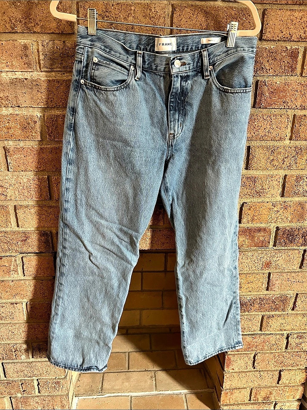 FRAME The Hang Straight Leg Jeans Blue Waist 28 Like New